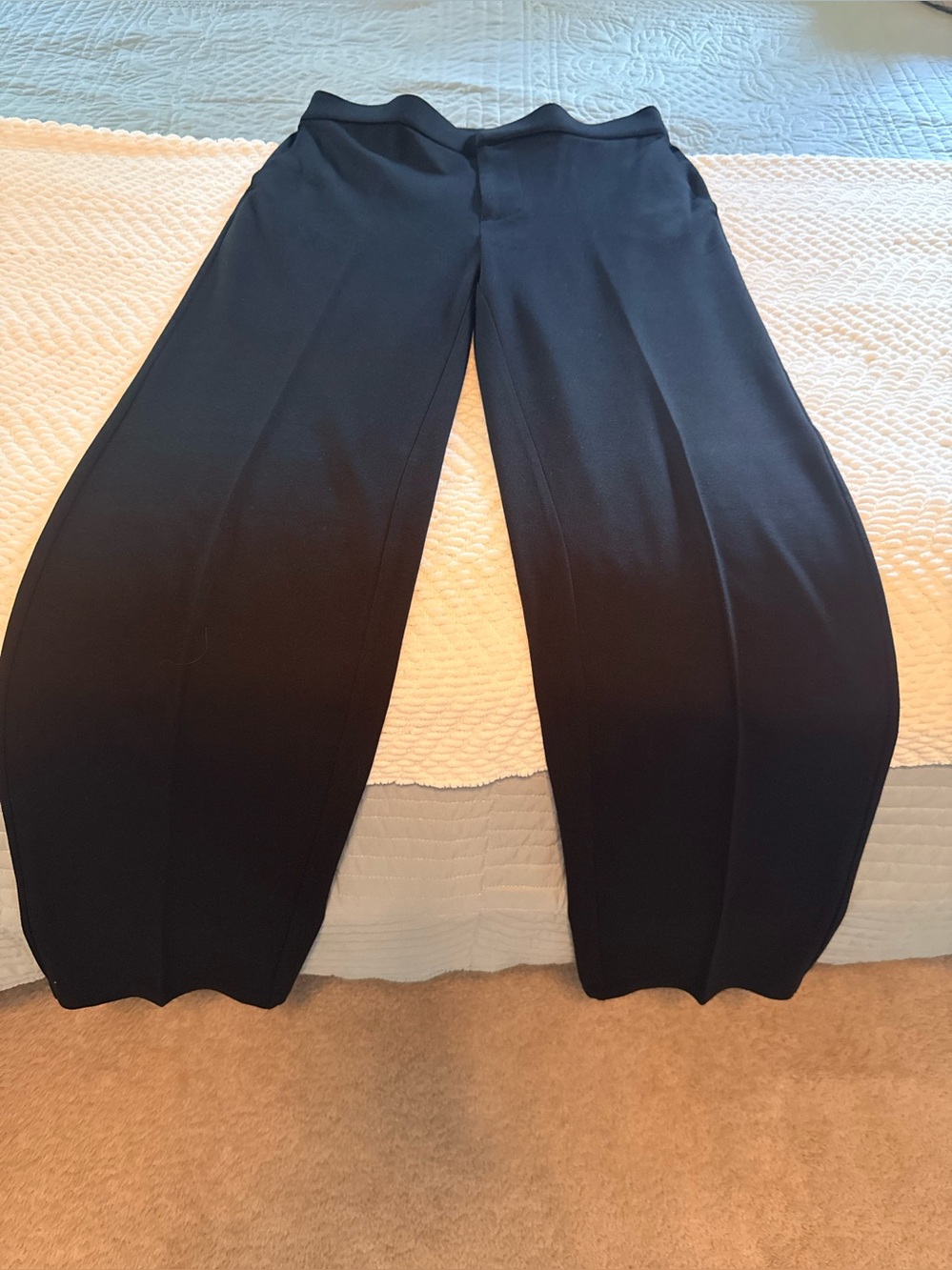 J Jill Knit Wide Leg Black Women's Tall Pants - Classic Comfortable Style